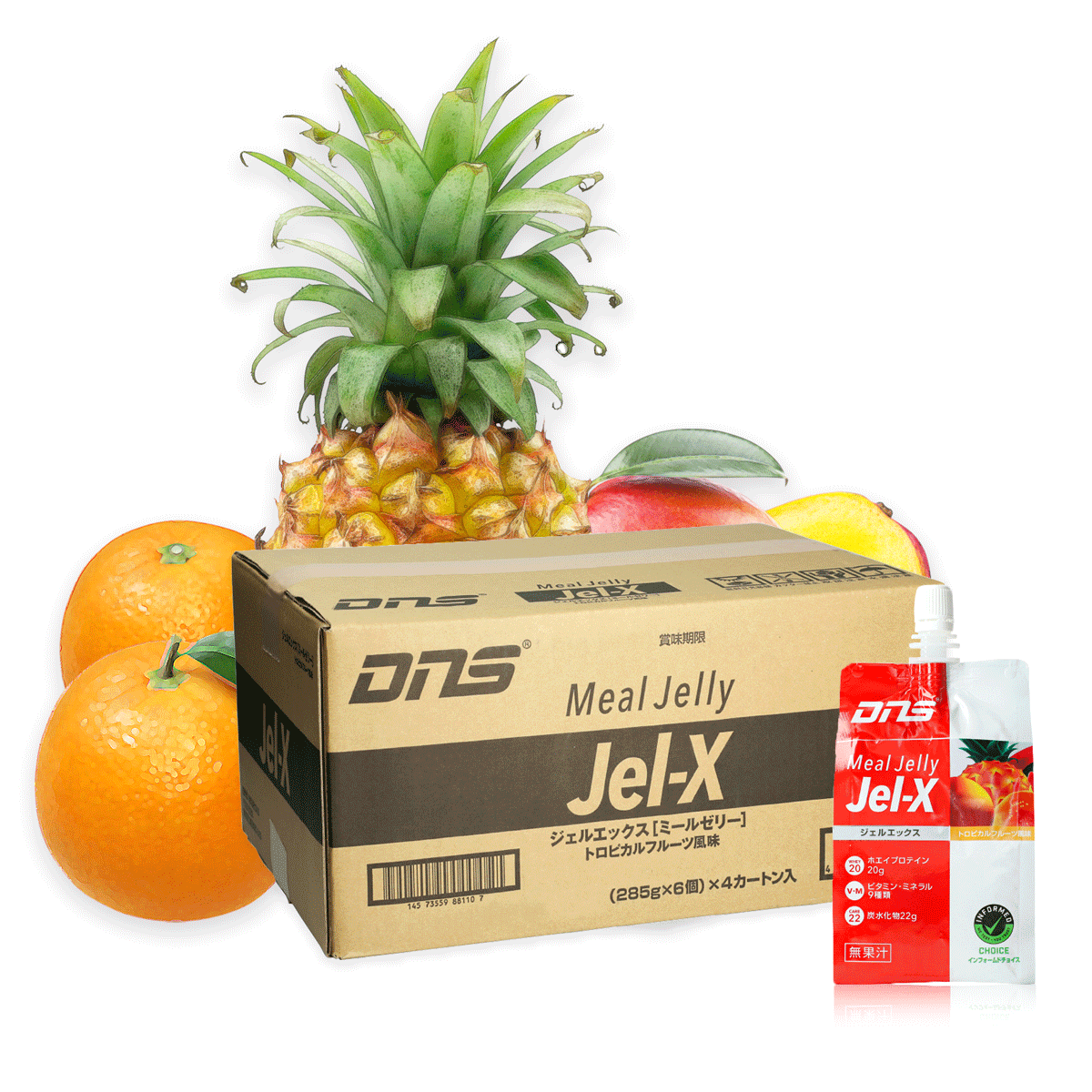 ジェルエックス トロピカルフルーツ風味 285g×24個
