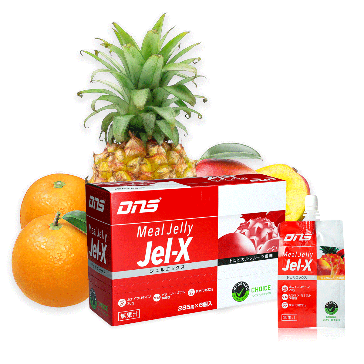 ジェルエックス トロピカルフルーツ風味 285g×6個